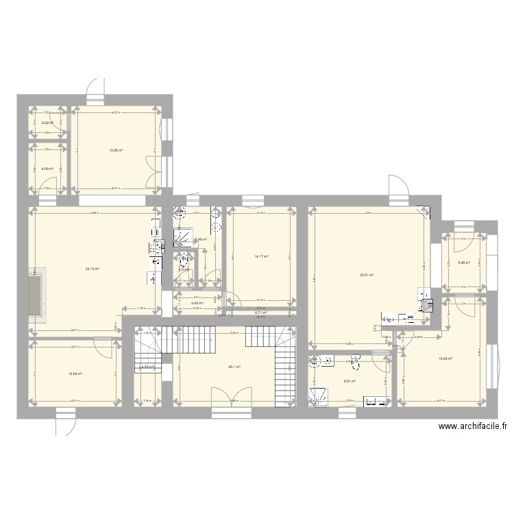 saint aignan rdc V2. Plan de 0 pièce et 0 m2