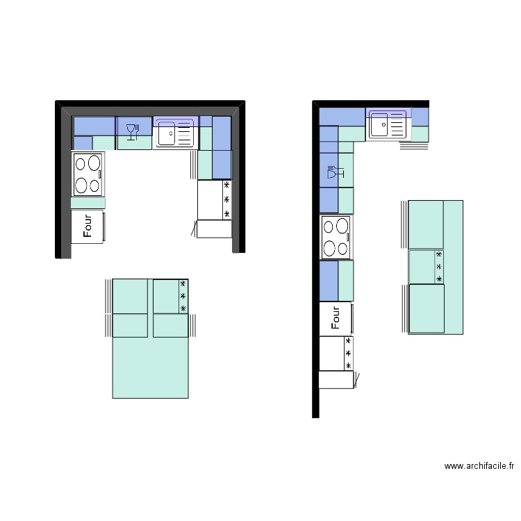 Cuisines. Plan de 0 pièce et 0 m2