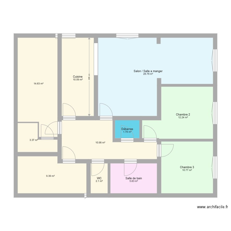 appartement F5 . Plan de 0 pièce et 0 m2