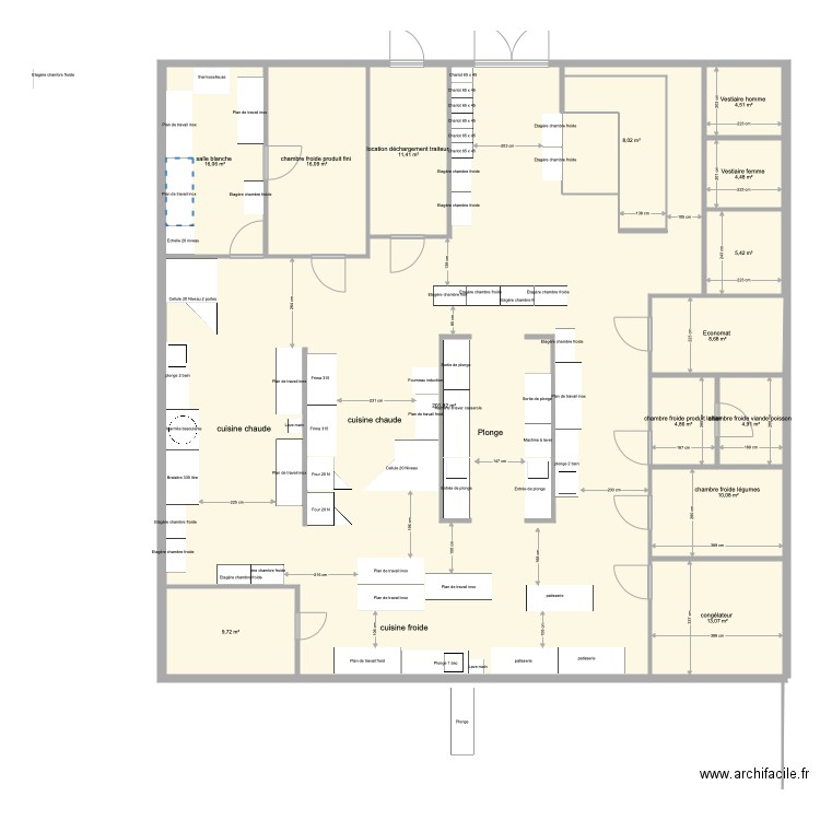 Plan base Yens Structure 19. Plan de 14 pièces et 319 m2