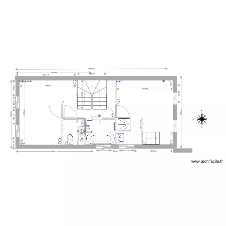 Olivier premier V2 escalier U. Plan de 