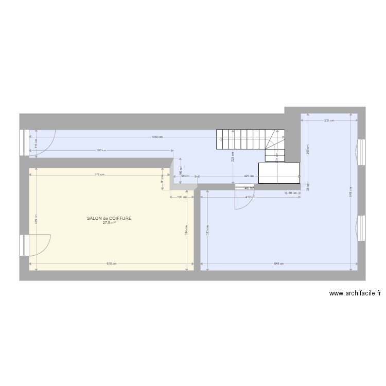 COURBET RDC avant TRAVAUX  . Plan de 0 pièce et 0 m2