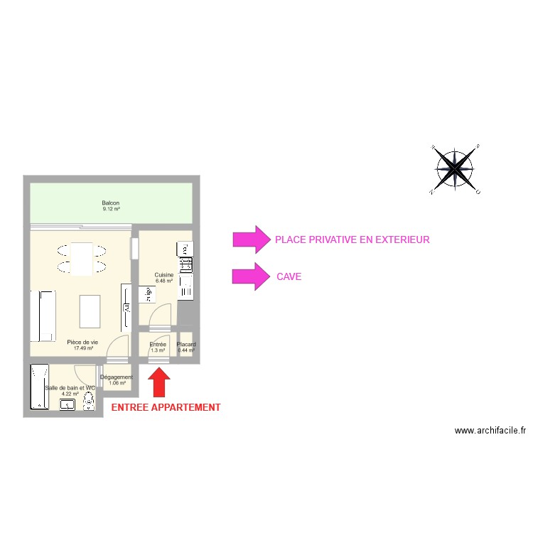 CLAUDON . Plan de 0 pièce et 0 m2