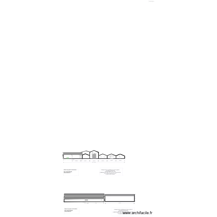 CROTTET VUE DE FACE. Plan de 