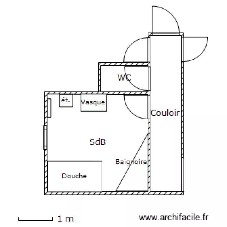 Salle de bain. Plan de Salle de bain. Plan de