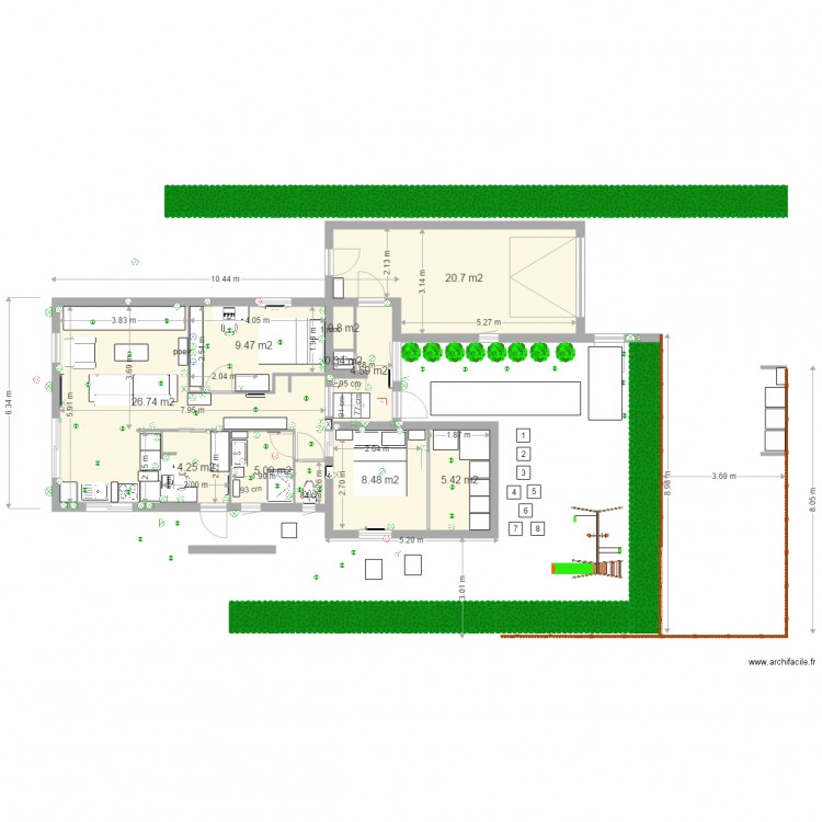 Plan Final ideal au 15 Aout avec clôture. Plan de 0 pièce et 0 m2