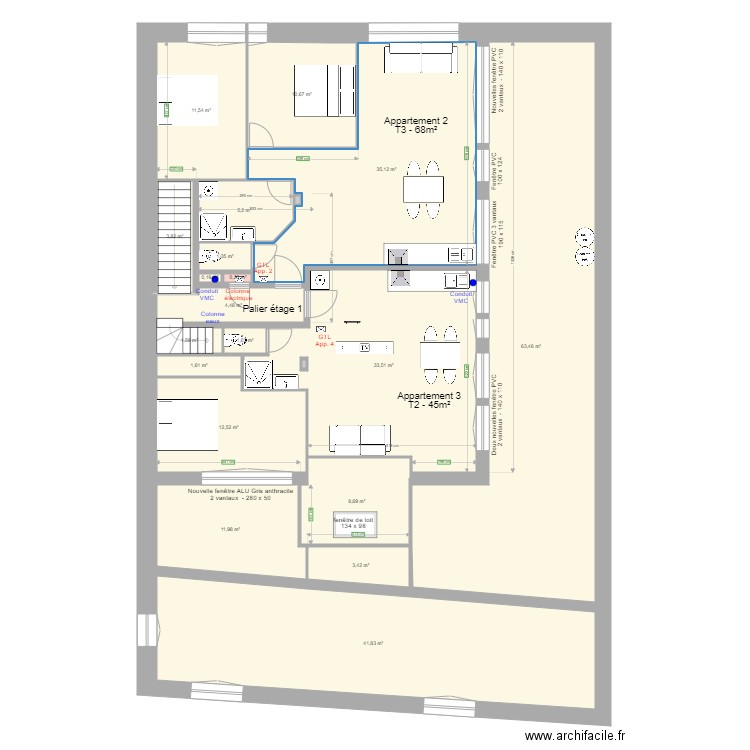 Pasteur Etage 1 a. Plan de 0 pièce et 0 m2