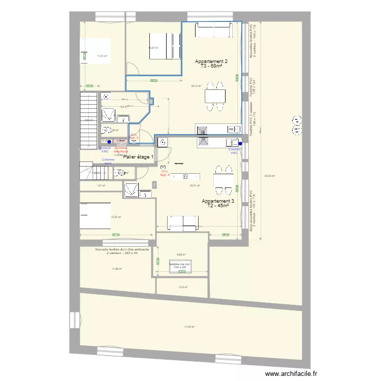Pasteur Etage 1 a. Plan de 