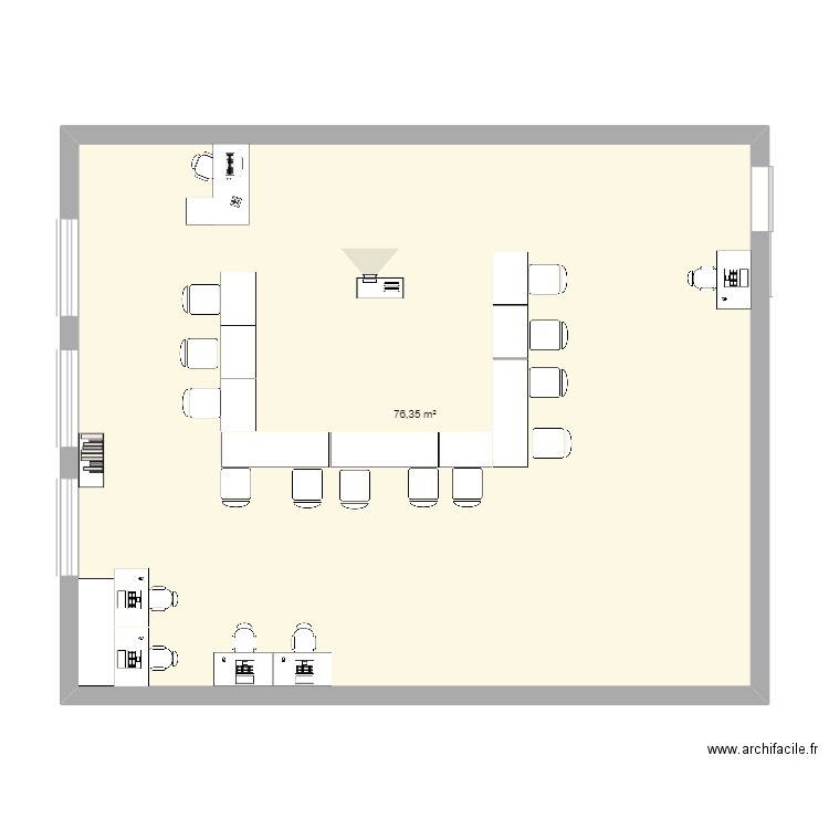 plan classe sassi zouari. Plan de 1 pièce et 76 m2