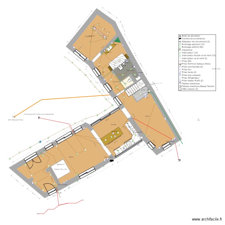 Plan electricite Lesquin Juin 2020. Plan de 0 pièce et 0 m2