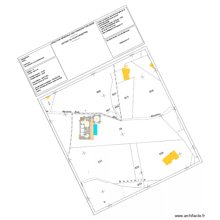 Villeneuve plan de masse 2. Plan de 