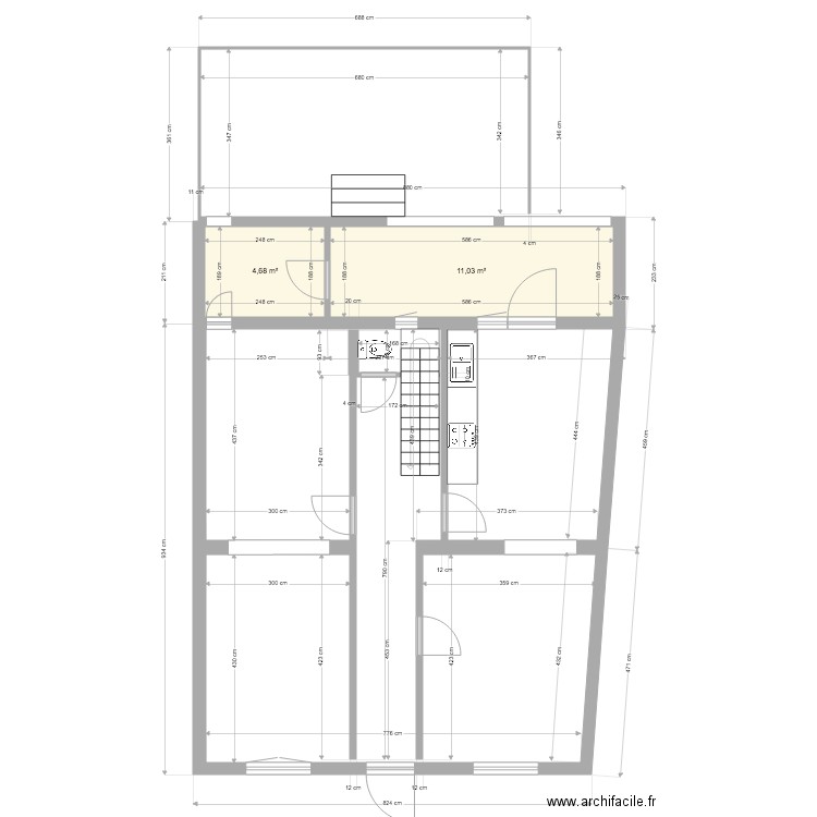 moulin rdc actuel. Plan de 0 pièce et 0 m2