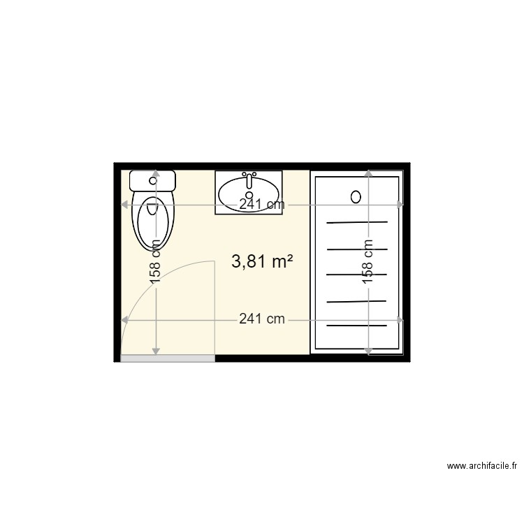 FOY MICHEL . Plan de 1 pièce et 4 m2