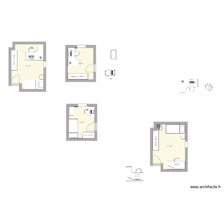 chambre. Plan de 
