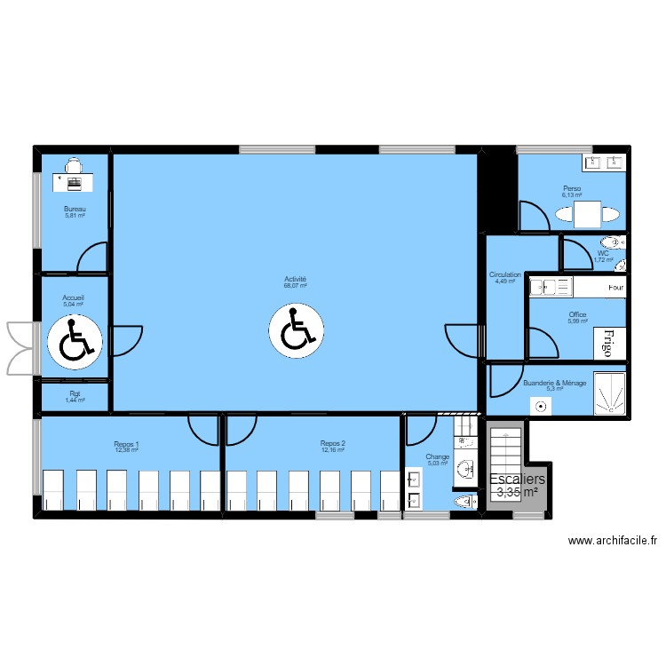 91 MONTGERON 1 Projet JORDAN V ArL. Plan de 0 pièce et 0 m2