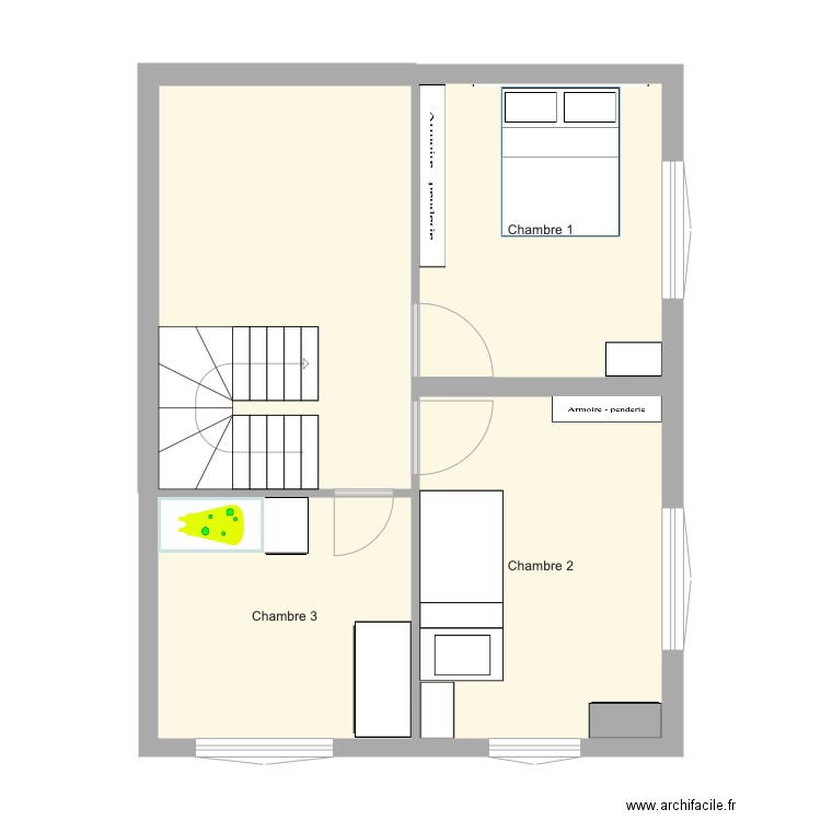 Etage. Plan de 0 pièce et 0 m2