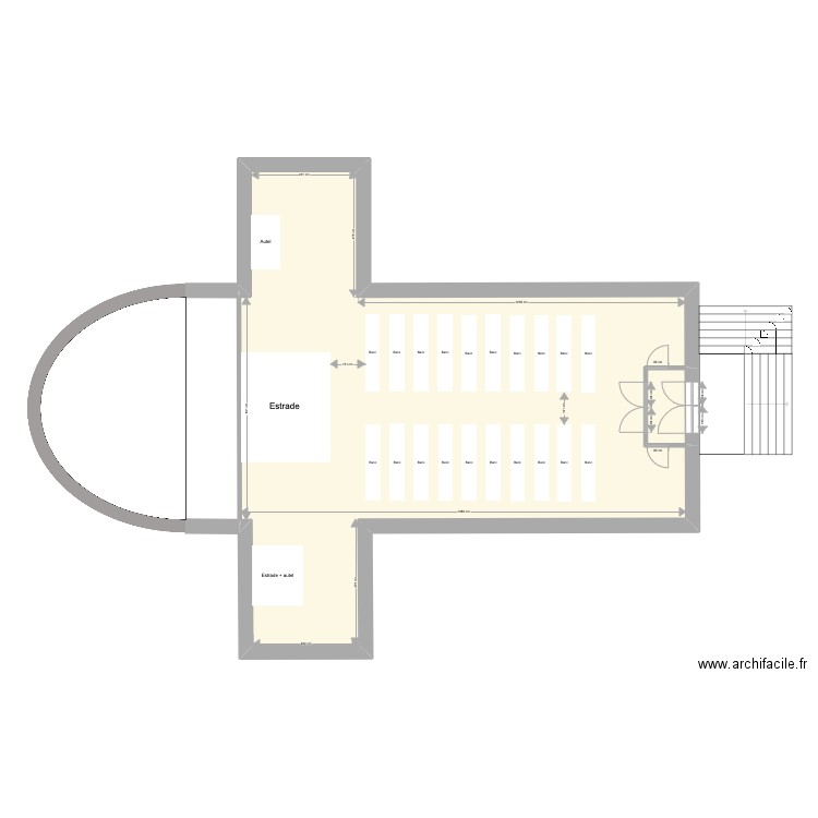 EGLISE ST MARTIN ROSIERS. Plan de 0 pièce et 0 m2