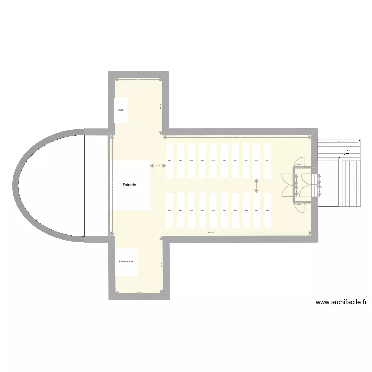 EGLISE ST MARTIN ROSIERS. Plan de EGLISE ST MARTIN ROSIERS. Plan de