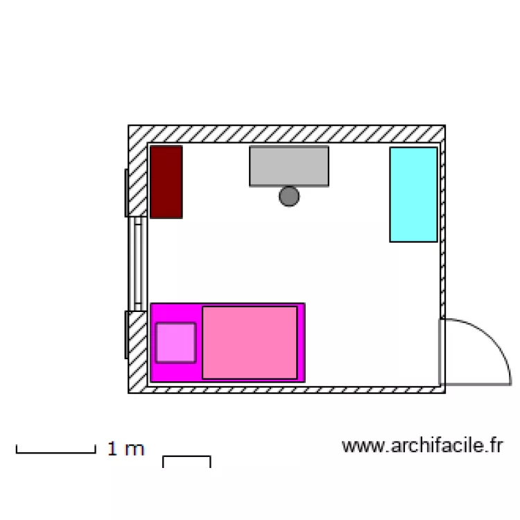 Chambre 2. Plan de 
