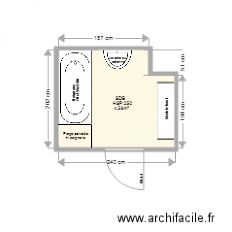 PLAN SAOURI EDL SDB. Plan de 0 pièce et 0 m2