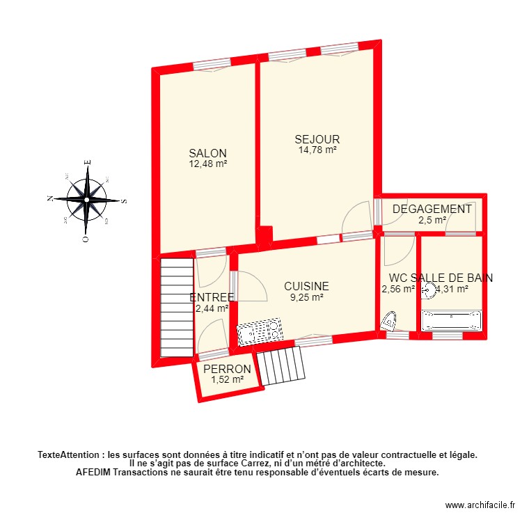 BI9616 RDC. Plan de 0 pièce et 0 m2