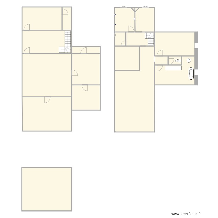 la rivière. Plan de 0 pièce et 0 m2