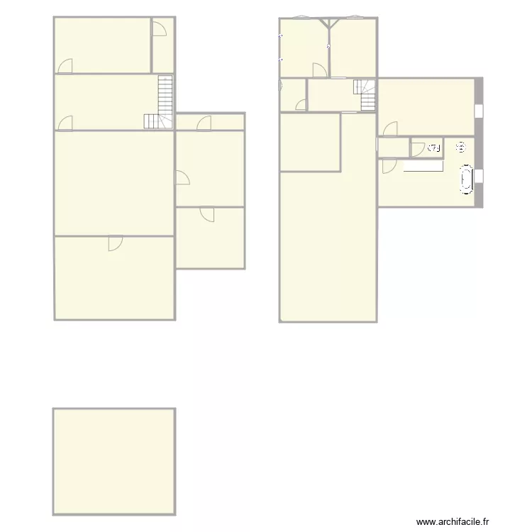 la rivi&egrave;re. Plan de 