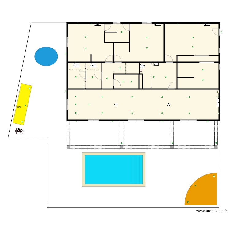 le lez. Plan de 0 pièce et 0 m2