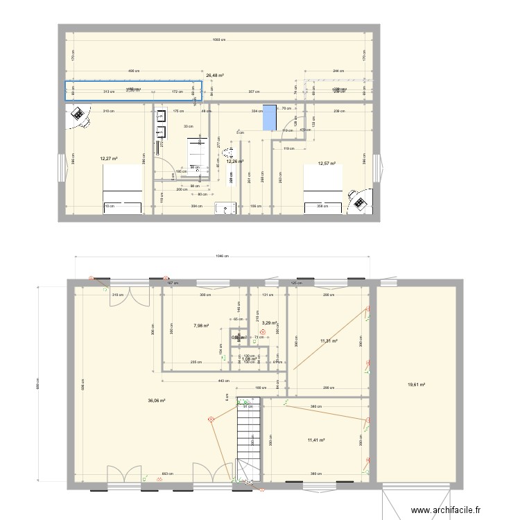 cestas plan ETAGE 2021. Plan de 0 pièce et 0 m2