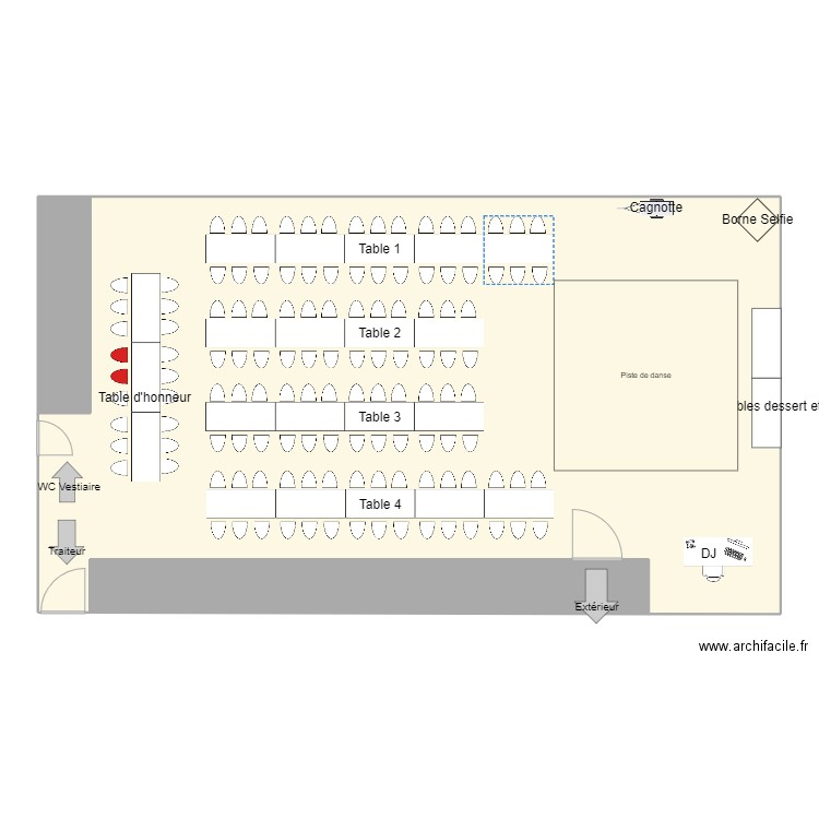 Mariage. Plan de 0 pièce et 0 m2