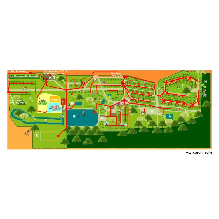 MONACO PARK - ELECTRICITE. Plan de 