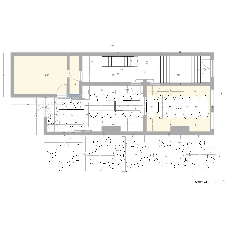 client ixelles. Plan de 2 pièces et 36 m2