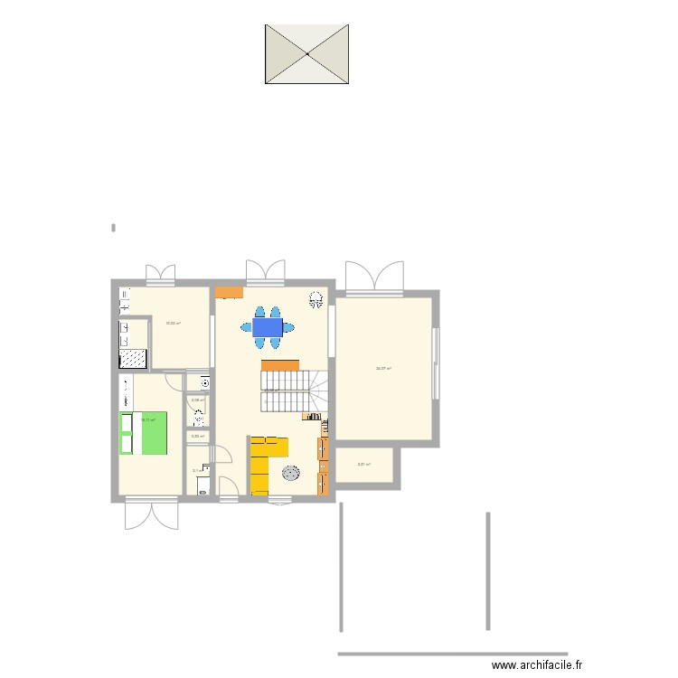 Maison SBA sdb chbre 3. Plan de 0 pièce et 0 m2