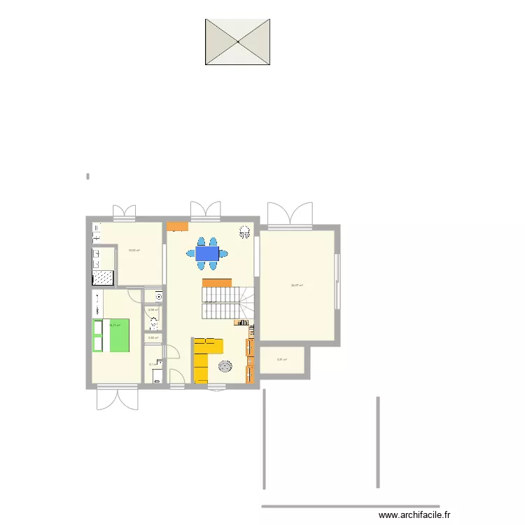 Maison SBA sdb chbre 3. Plan de 