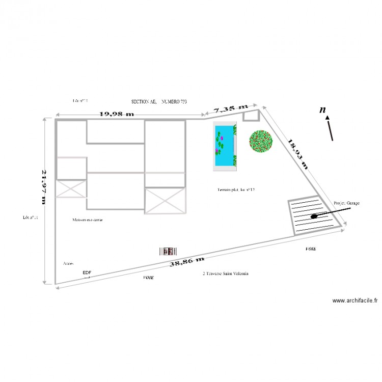  Plan de masse PISCINE 6 7 fois 3 2. Plan de 0 pièce et 0 m2