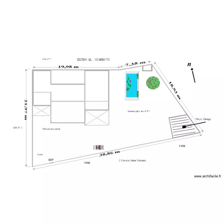  Plan de masse PISCINE 6 7 fois 3 2. Plan de 