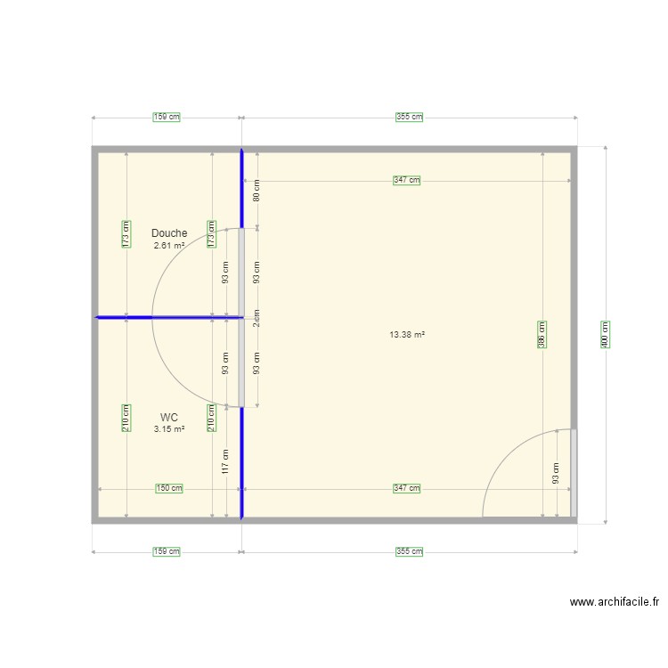 Sanitaire Dépôt. Plan de 0 pièce et 0 m2