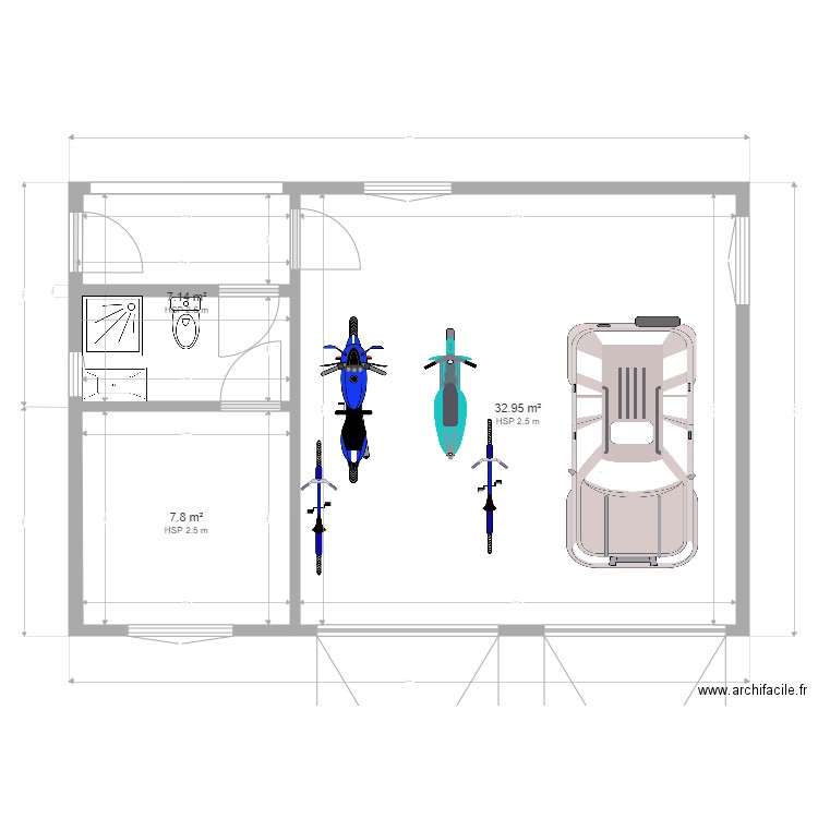 garage plan au sol MODIF 5  bis. Plan de 0 pièce et 0 m2