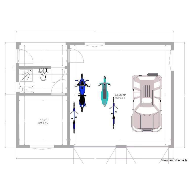 garage plan au sol MODIF 5 bis. Plan de garage plan au sol MODIF 5 bis. Plan de