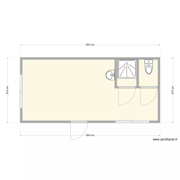 BUNGALOW AGENCE 3000X2450. Plan de 