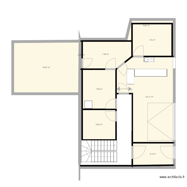 rez de chaussée. Plan de 0 pièce et 0 m2