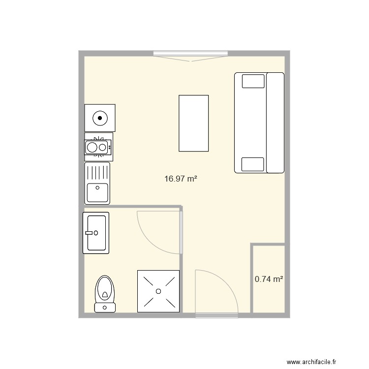 Studio Strasbourg. Plan de 0 pièce et 0 m2