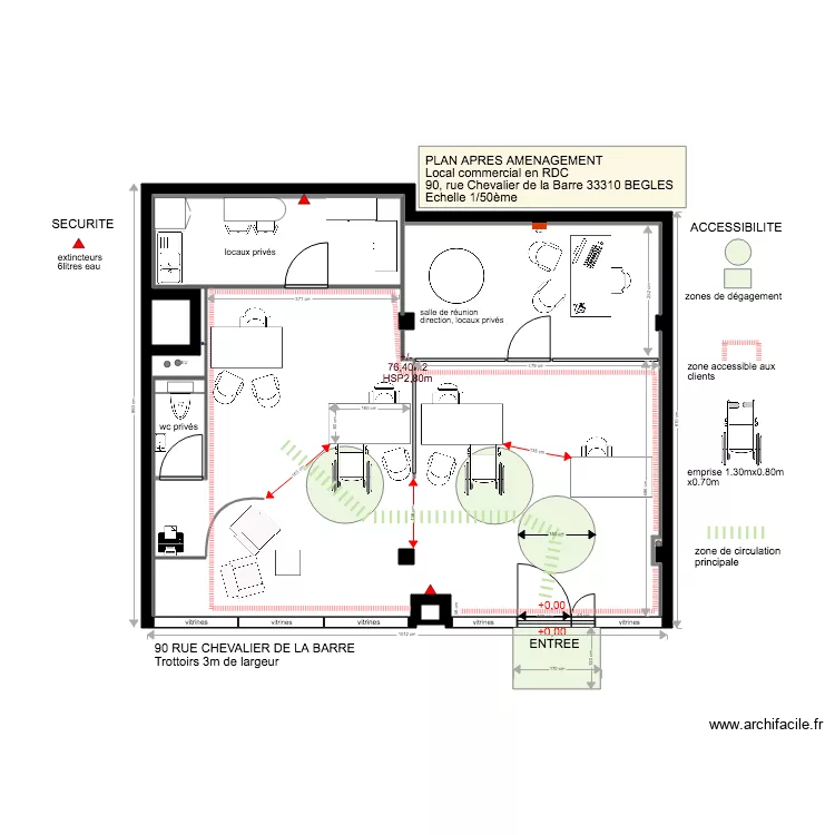 PLAN APRES AMENAGEMENTS. Plan de PLAN APRES AMENAGEMENTS. Plan de