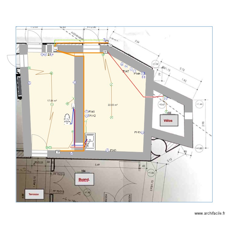 RdCh ouest Orig. Plan de 0 pièce et 0 m2