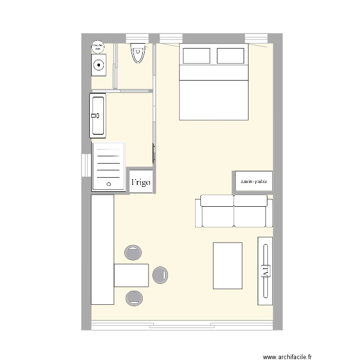 jacky cap plan 1.2 meuble. Plan de 4 pièces et 33 m2