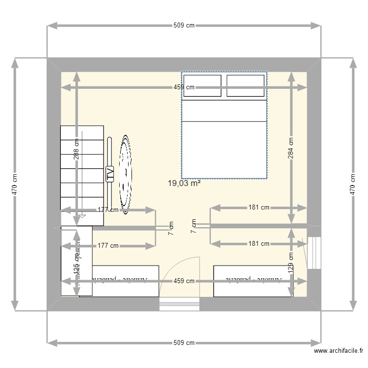 CHAMBRE 7. Plan de 0 pièce et 0 m2