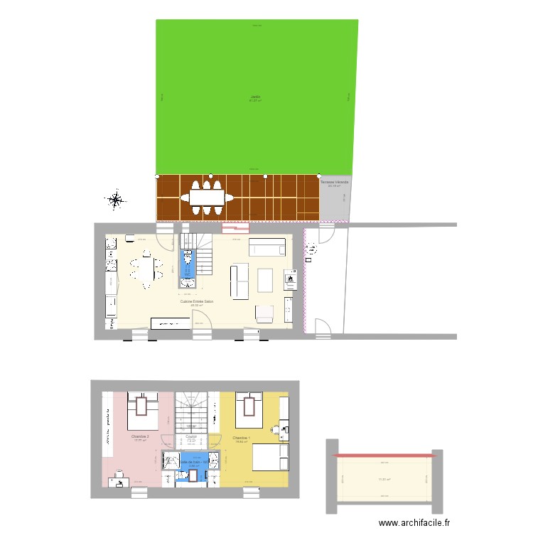 PlonevezPorzay2 MasseRdChEtage. Plan de 0 pièce et 0 m2