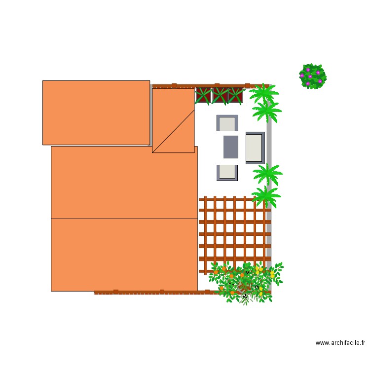 Terraço pergola. Plan de 0 pièce et 0 m2