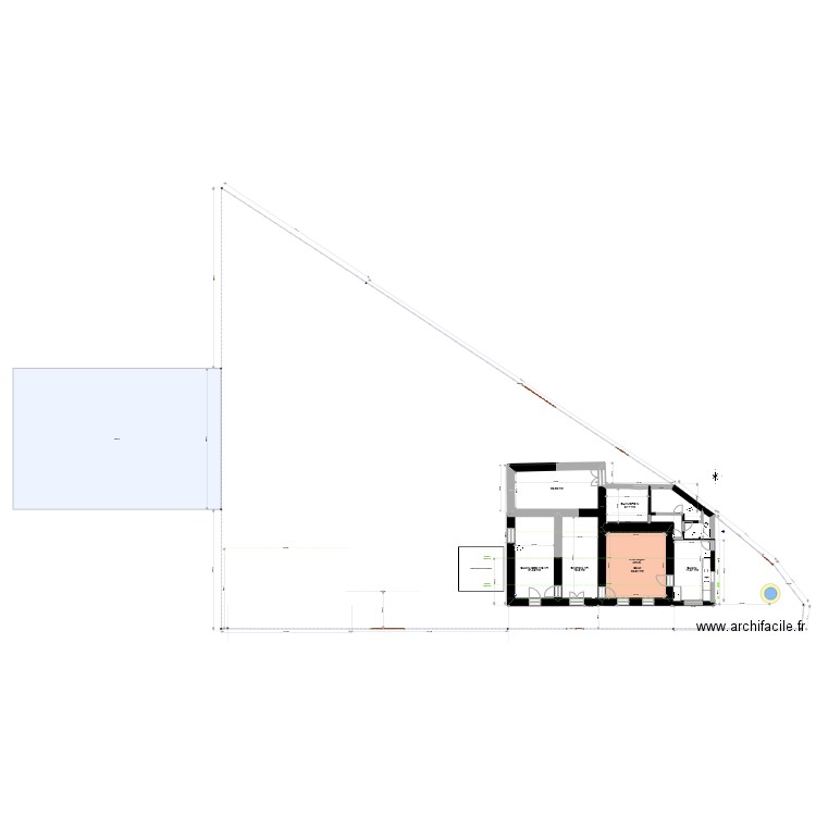 2023 04 Extention Modification ouvertures. Plan de 1 pièce et 26 m2