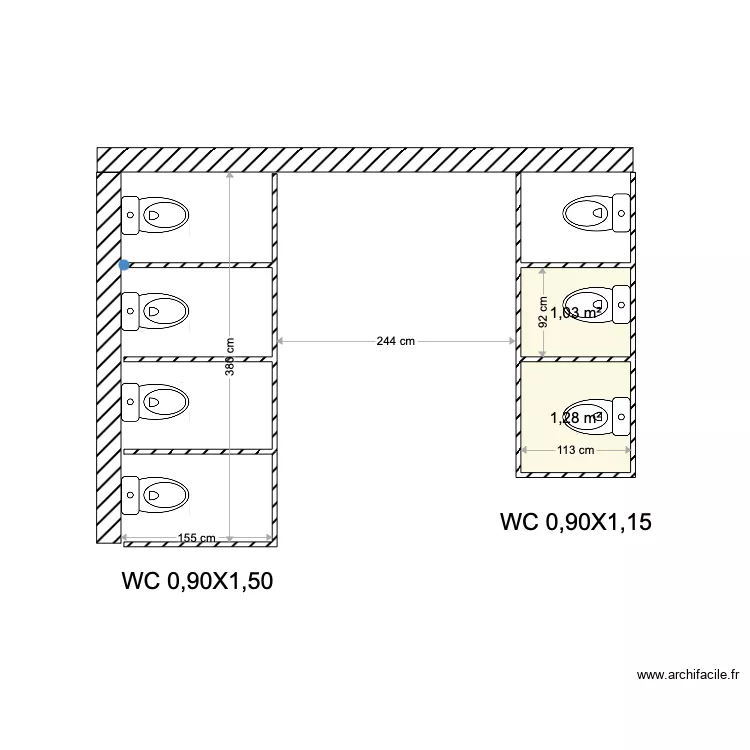 WC ACCM. Plan de 